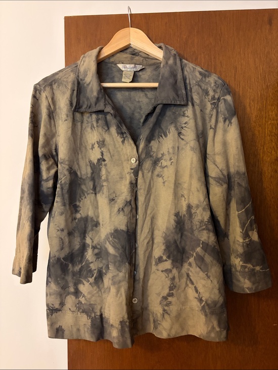 fresh produce Tops - Fresh Produce Tie-Dye Button-Up Top